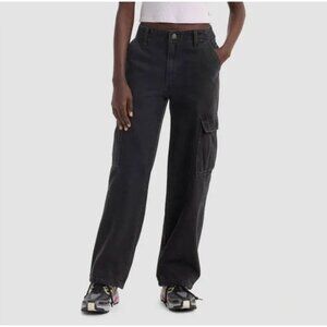 Levi's Womens '94 Baggy Cargo Pants Straight Leg Jeans Size 31x32 Black AN NWT